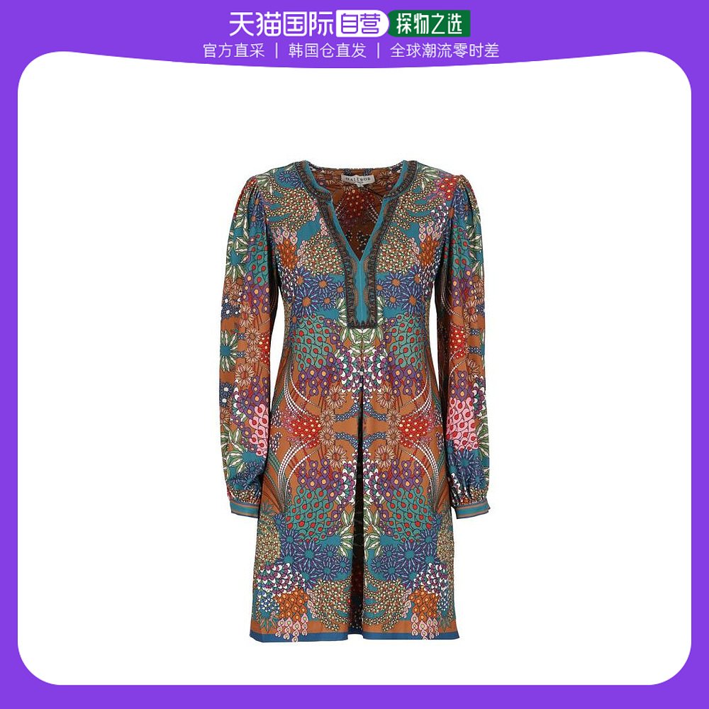 韩国直邮HALE BOB23FW中长连衣裙女38AR603BHBW3MATBlueMULTICOLO
