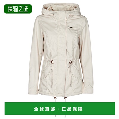 欧洲直邮Only 女士 ONLLORCA 派克大衣 白色长袖外套