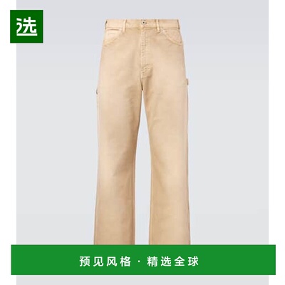 1h可退 香港直邮AURALEE 男士 棉质小鸭图案阔腿裤 beige米色 舒