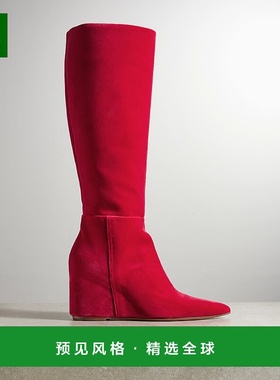 1h可退 香港直邮Gabriela Hearst 女士 Remedios 天鹅绒坡跟及膝