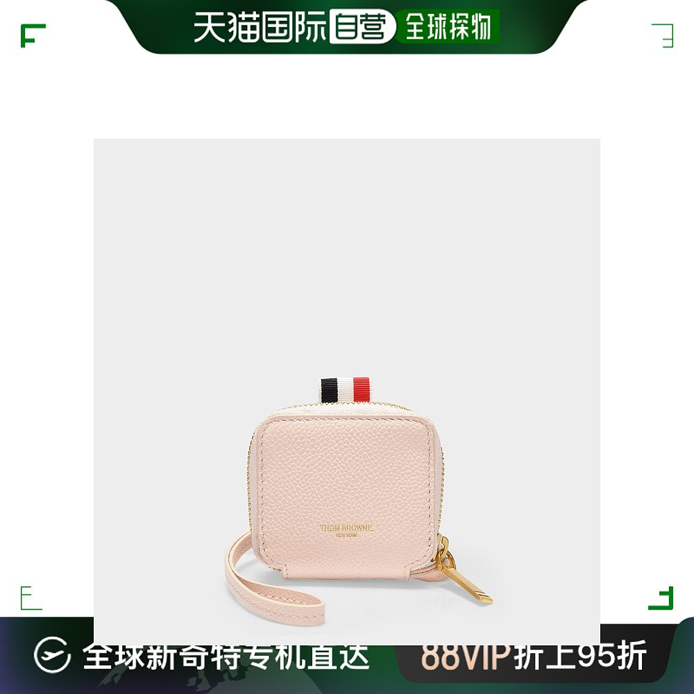 欧洲直邮THOM BROWNEZippered Coin Purse W/ Strap & 4Bar Appli 箱包皮具/热销女包/男包 钱包 原图主图