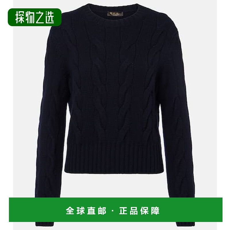 香港直邮Loro Piana 诺悠翩雅 女士 Napier 粗线针织羊绒毛衣