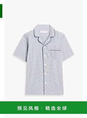 1h可退 香港直邮Orlebar Brown 男士 Marne 细条纹棉质府绸衬衫 2
