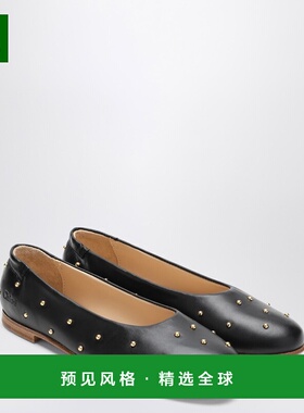 1h可退 香港直邮Chloe 蔻依 女童 黑色小号铆钉芭蕾舞鞋童鞋 C207