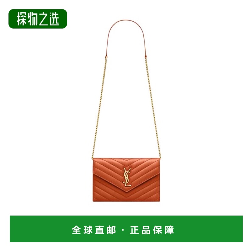 香港直邮Saint Laurent CASSANDRE ENVELOPE羊皮革信封链条钱包 8