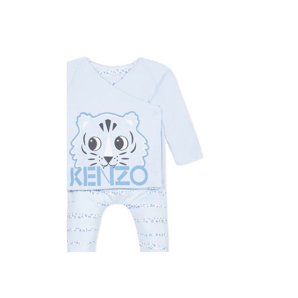 香港直发kenzo高田贤三男童棉质徽标印花连体衣kp36503 4224m