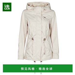 欧洲直邮Only 女士 ONLLORCA 派克大衣 白色长袖外套