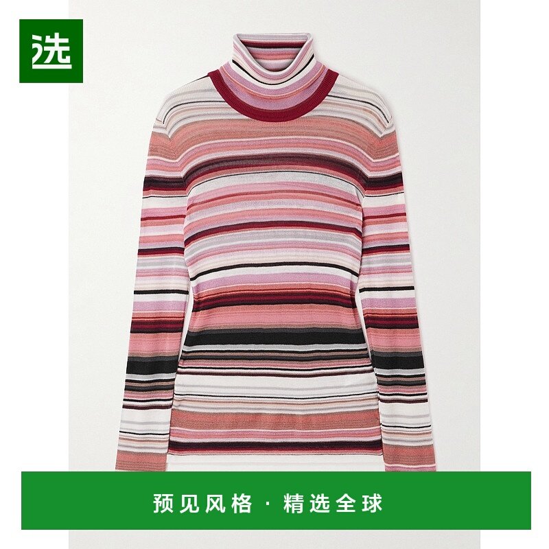 1h可退 香港直邮MISSONI 米索尼 女士 条纹针织高领毛衣 DS25WN2R