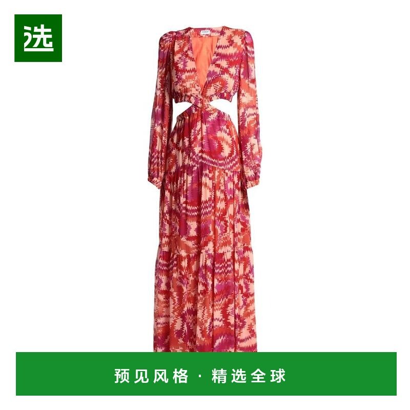 1h可退 【美国直邮】dondup 多色深领口长袖喇叭裙连衣裙 女装 女,女装/女士精品,连衣裙,淘宝优惠券,粉丝福利购,淘宝优惠卷