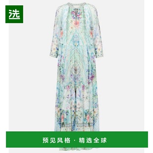 1h可退 香港直邮camilla and marc 女士 水晶装饰真丝长款连衣裙