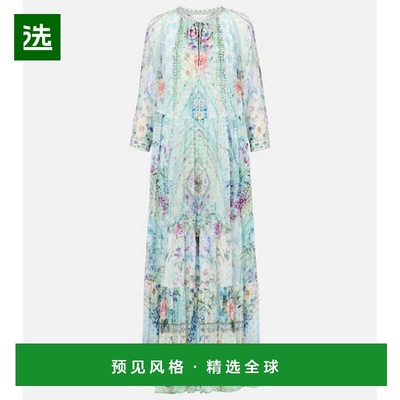 1h可退 香港直邮camilla and marc 女士 水晶装饰真丝长款连衣裙
