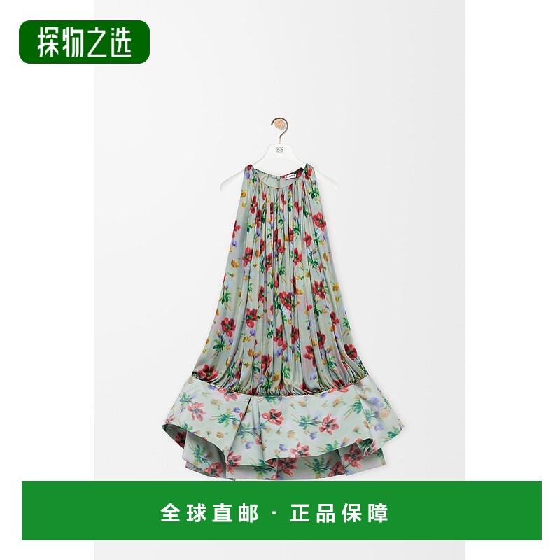 1h可退 欧洲直邮LOEWE (2025新品) 粘胶弗拉门戈连衣裙针织挂脖