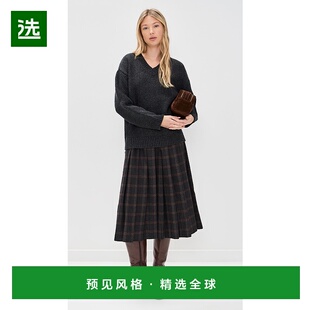 1h可退 香港直邮SEA 海洋 女士 Monroe 羊毛格子拼块针织连衣裙