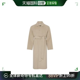 男士 米褐色羊毛隐形排扣配腰带长款 PARIS 欧洲直邮AMI 大衣
