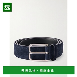 香港直邮Berluti 伯尔鲁帝 男士 Essence 3.5cm 绒面革皮带 C0052