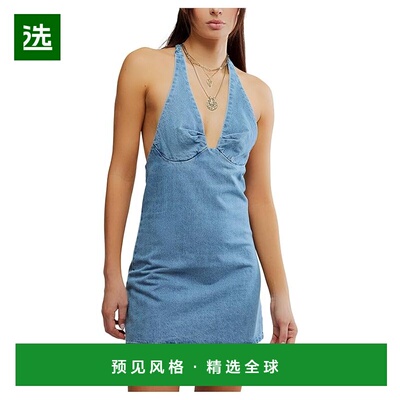 1h可退 香港直邮Free People 自由人 女士 Trevi 牛仔迷你牛仔连