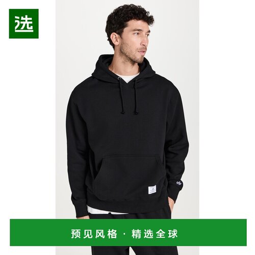 香港直邮Alpha Industries 男士 基础款连帽衫 black黑色 舒适时
