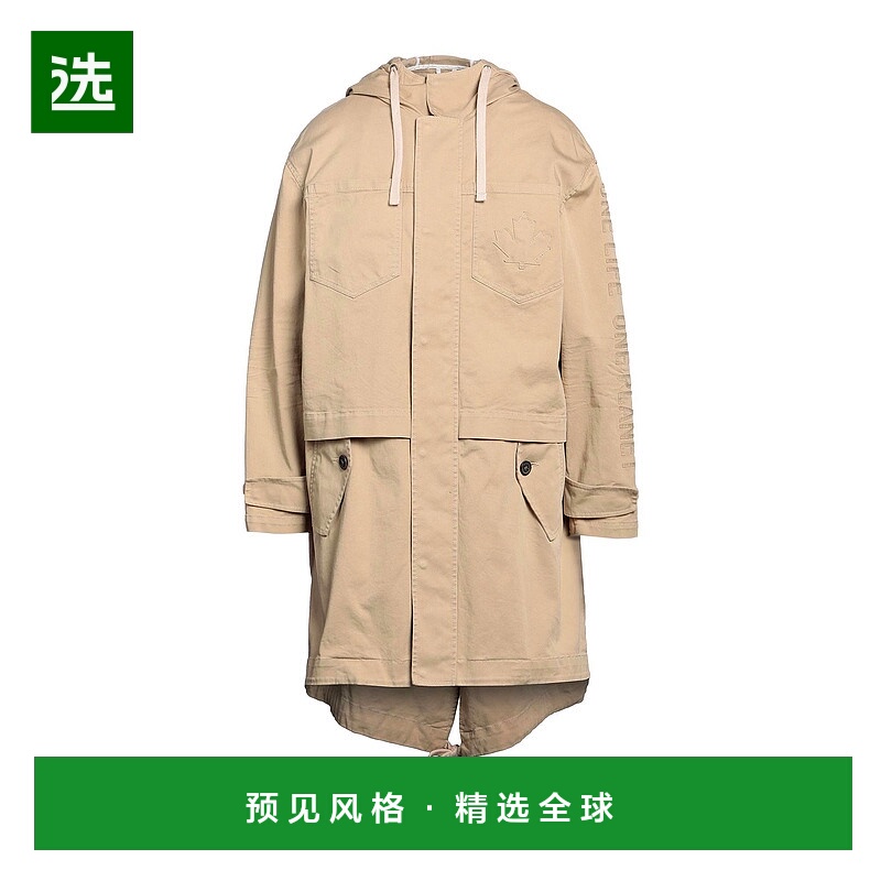 1h可退 香港直邮Dsquared2 二次方 男士 长款夹克 beige米色 舒适