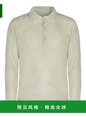 1h可退 香港直邮AURALEE 男士 浅绿色马海毛针织衫 A25AP01KMLIGH