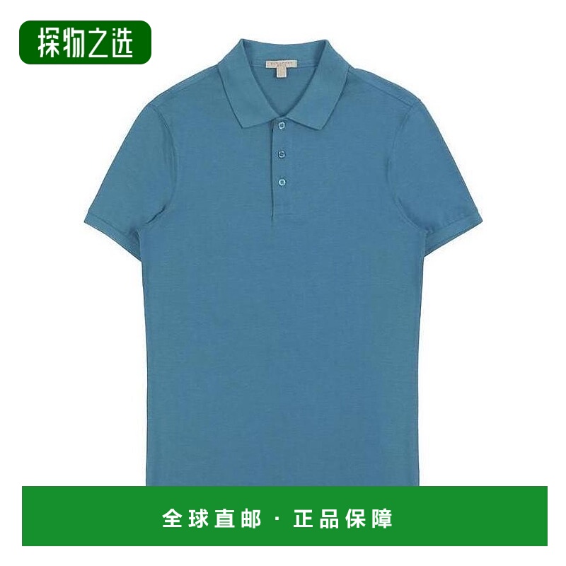 1h可退 香港直邮BURBERRY 男士T恤 39494231 SS2021 蓝色 徽标短P