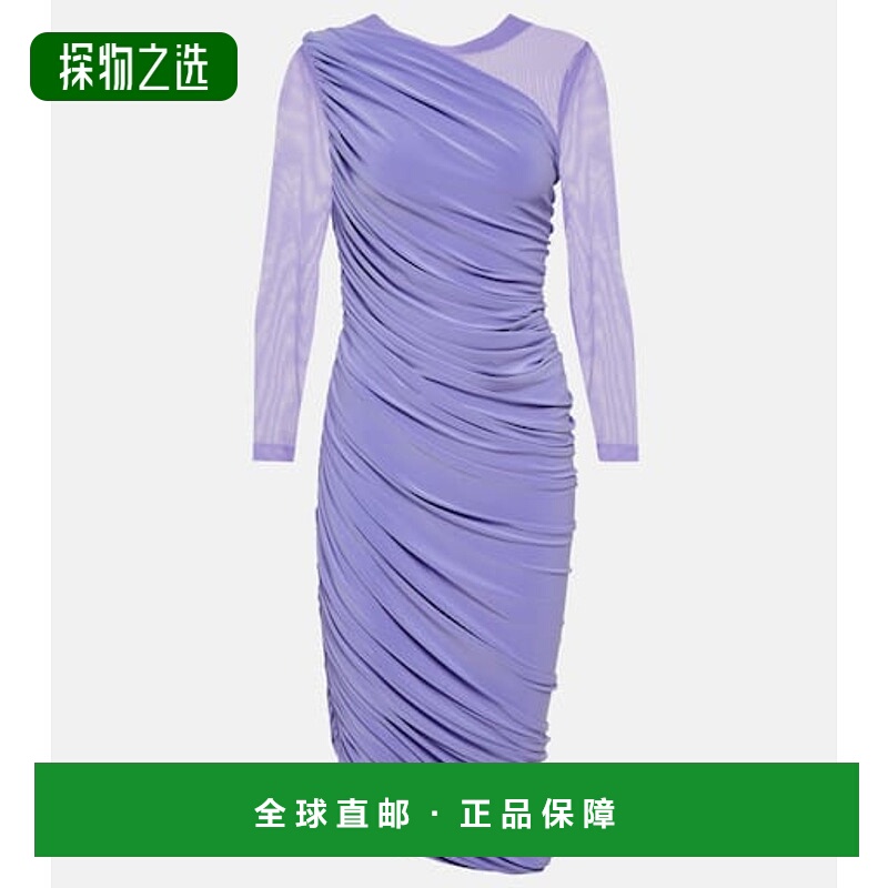 香港直邮NORMA KAMALI 诺玛·卡玛丽 女士 Diana 褶皱针织中长连