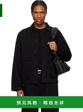 1h可退 香港直邮Lemaire 男士 黑色 Boxy 牛仔夹克 OW306LD1031