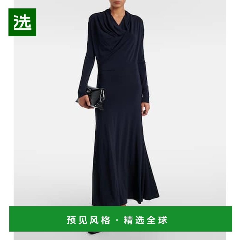 1h可退 香港直邮TOVE 女士 Eadan 垂褶针织中长连衣裙 blue蓝色,女装/女士精品,连衣裙,淘宝优惠券,粉丝福利购,淘宝优惠卷