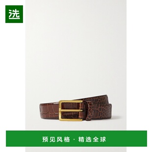 1h可退 香港直邮Anderson'S 女士 仿鳄鱼纹皮革腰带 A3329AF46802