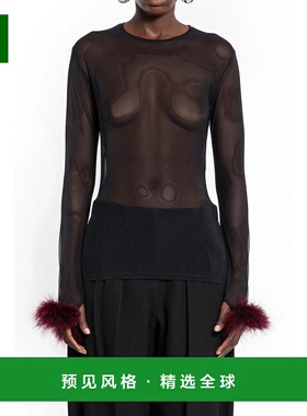 香港直邮MUGLER 女士T恤 25F3TO0829595B9934 AW2025 蓝色长袖