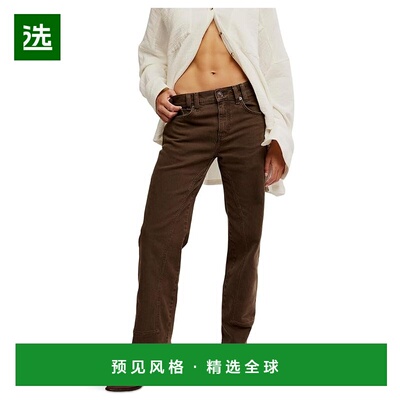 1h可退 香港直邮Free People 自由人 女士 Risk Taker 中腰直筒裤