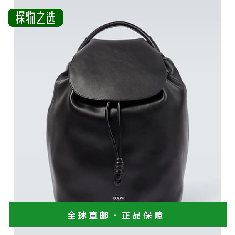 香港直邮LOEWE 罗意威 男士 Flamenco 皮革背包 black黑色 舒适时
