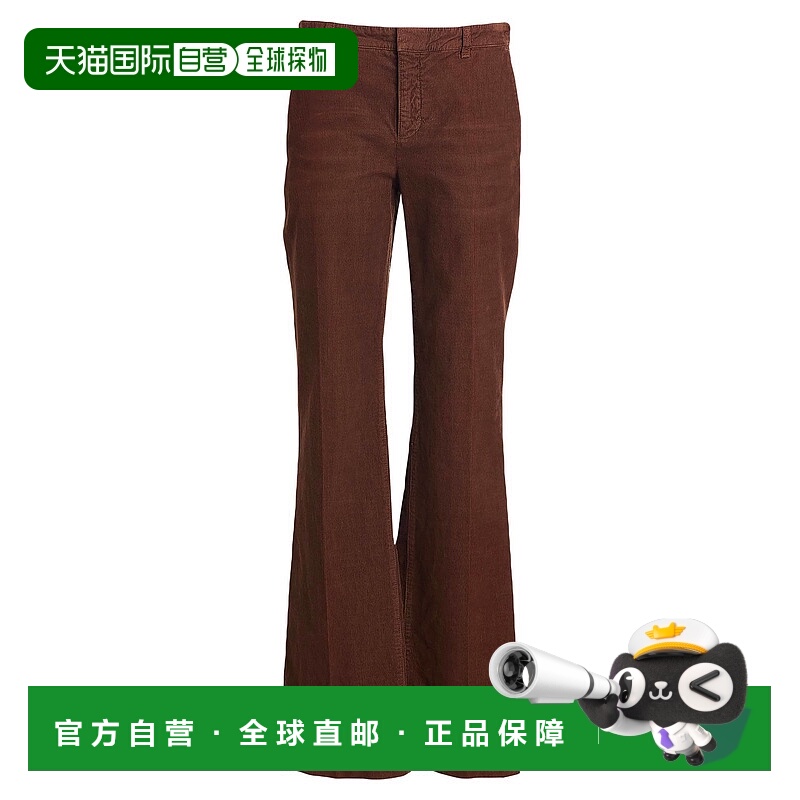 香港直邮Saint Laurent 圣罗兰 女士 休闲长裤 brown棕色 舒适时