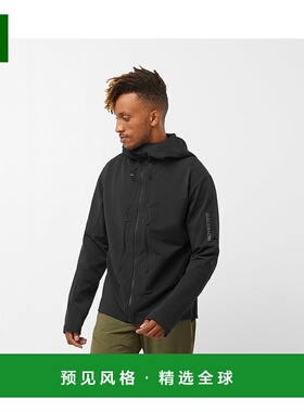 欧洲直邮Salomon萨洛蒙 OUTPEAK SOFTSHELL系列男士深黑色聚外套