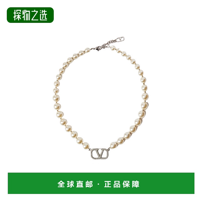 香港直邮Valentino VLOGO SIGNATURE项链 5W2J0P13QVS珍珠水晶
