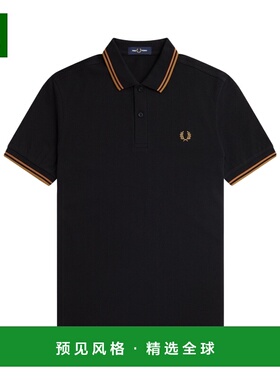 1h可退 香港直邮FRED PERRY 男士T恤 M3600W53C AW2024 黑色 短袖