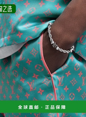 欧洲直邮LV路易威登 Wire系列男士钯金色金属链条手链