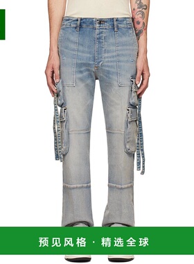 香港直邮AMIRI 男士 蓝色 Tactical 工装裤 AMDNCG1007直筒裤