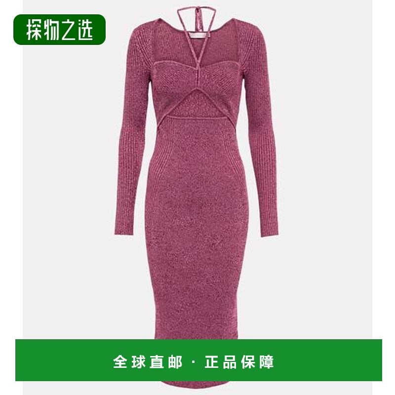 香港直邮Simkhai 女士 Danika 罗纹针织中长连衣裙