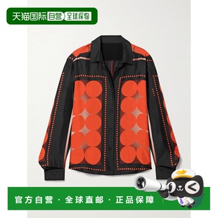 香港直邮KHAITE 印花斜纹丝绸衬衫 女士 宽松款 22233 Argo 1h可退