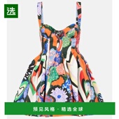 香港直邮AREA 女士 印花棉质迷你连衣裙 1h可退 colorful花色 舒