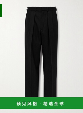 香港直邮Tom Ford 汤姆·福特 男士 直筒褶裥羊毛绉西装裤 PLMD01