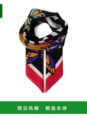 香港直邮MOSCHINO 女士围巾 03525M2208005 SS2021 黑色 徽标丝巾