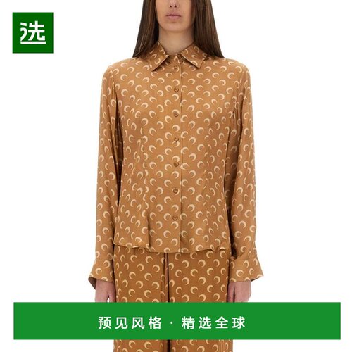 【美国直邮】marine serre 女士 衬衫 【付后1h可退】长袖