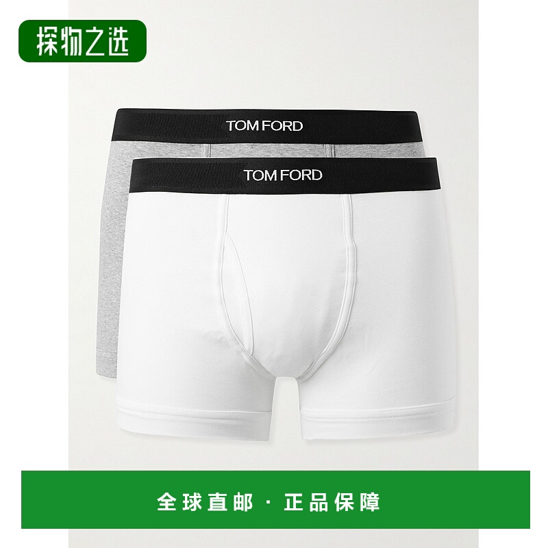香港直邮Tom Ford 汤姆·福特 男士 弹力棉质针织平角内裤(2件套)