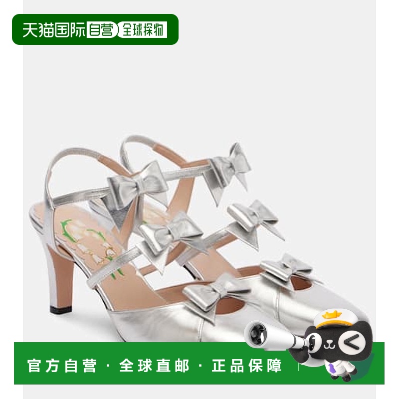 1h可退 香港直邮Valentino 华伦天奴 女士 Bowow 75 皮质露跟浅口