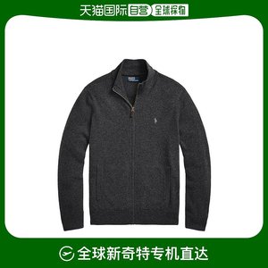 欧洲直邮RALPH LAUREN/拉夫劳伦 男士黑色全拉链羊毛毛衣