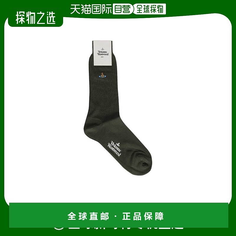 香港直邮Vivienne Westwood 徽标袜子 81040001K001D堆堆袜中筒袜