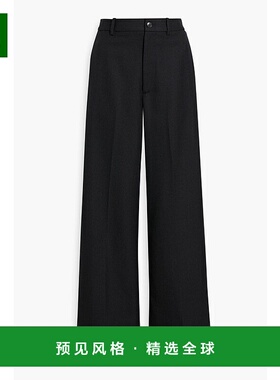 1h可退 香港直邮NILI LOTAN 女士 Johan 细条纹羊毛/斜纹布阔腿裤