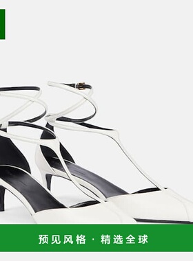 1h可退 香港直邮KHAITE 女士 Mia 45 皮质浅口鞋 white白色 舒适