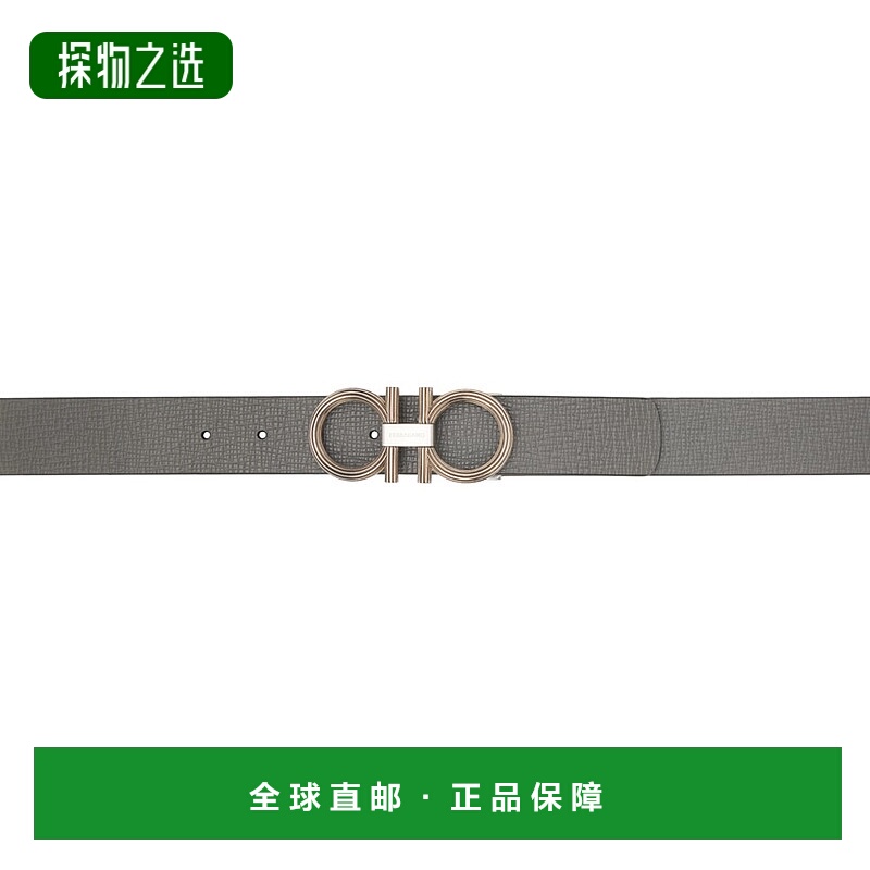 香港直邮Salvatore Ferragamo 菲拉格慕 男士 黑色 Gancini 双面